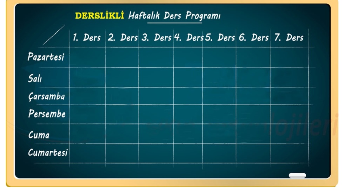 ÖĞRETMEN VE SINIF DERS PROGRAMI